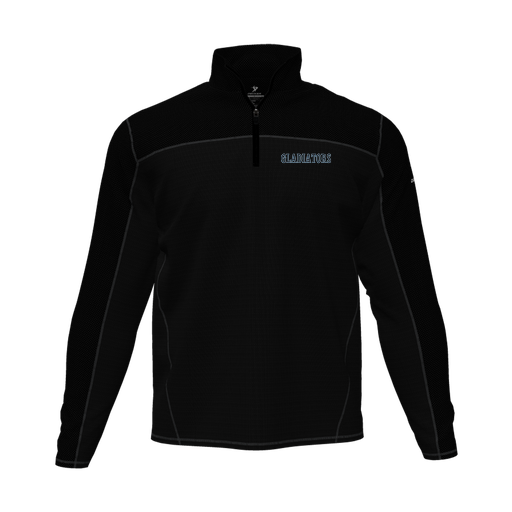 [CUS-DFW-QTRZ-PER-LSL-BLK-AS-LOGO2] Quarter Zip Pullover (Adult S, Black, Logo 2)