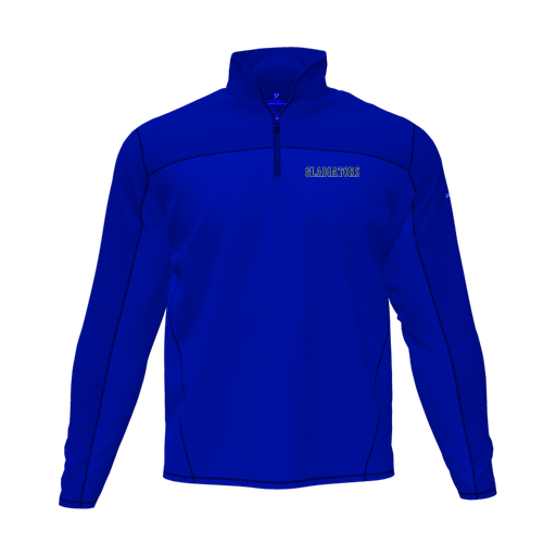 [CUS-DFW-QTRZ-PER-LSL-RYL-AS-LOGO2] Quarter Zip Pullover (Adult S, Royal, Logo 2)