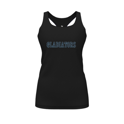 [FT0TRBBK-FYS-LOGO2] Decker Racerback Tank Top (Female Youth S, Black, Logo 2)