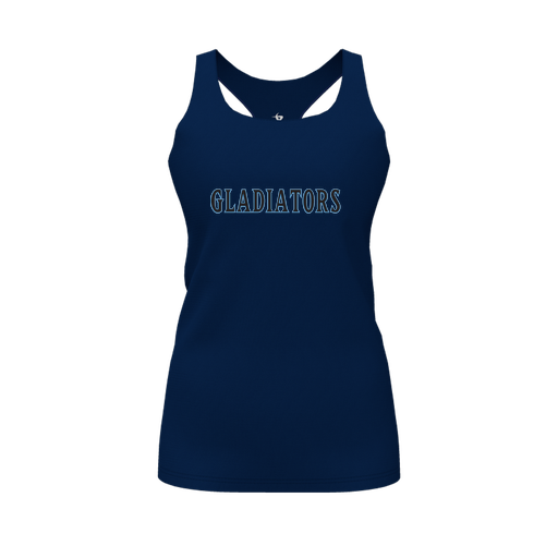 [FT0TRBNV-FYS-LOGO2] Decker Racerback Tank Top (Female Youth S, Navy, Logo 2)