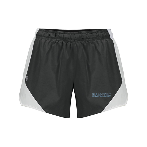 [229489.420.S-LOGO2] Girls Olympus Shorts (Female Youth S, Black, Logo 2)