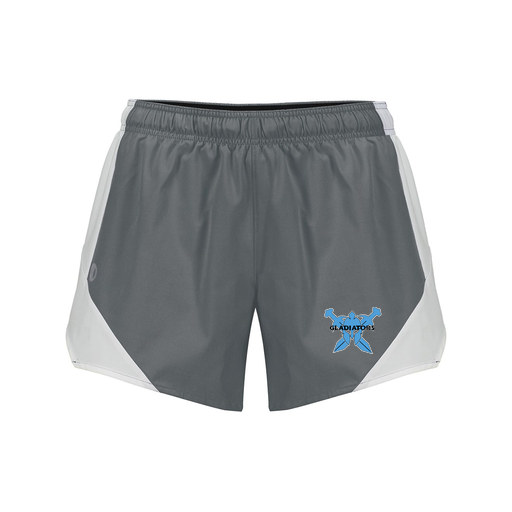 [229489.R04.S-LOGO1] Girls Olympus Shorts (Female Youth S, Gray, Logo 1)