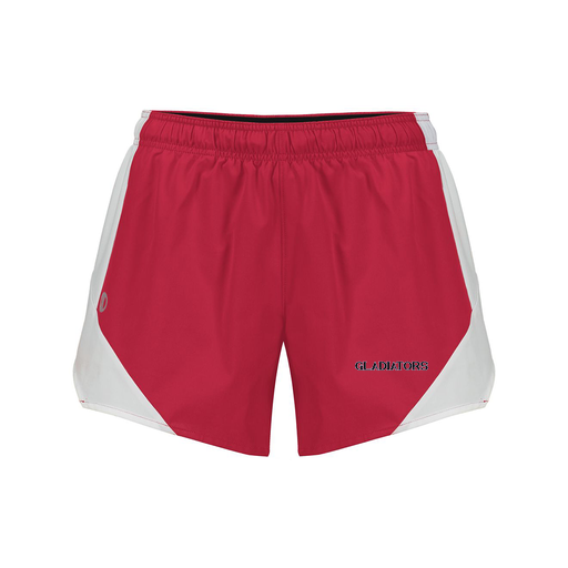 [229489.H01.S-LOGO3] Girls Olympus Shorts (Female Youth S, Red, Logo 3)