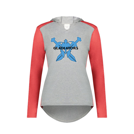 [6902.27V.XS-LOGO1] Ladies Vintage Hoodie (Female Adult XS, Red, Logo 1)