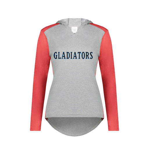 [6902.27V.XS-LOGO2] Ladies Vintage Hoodie (Female Adult XS, Red, Logo 2)