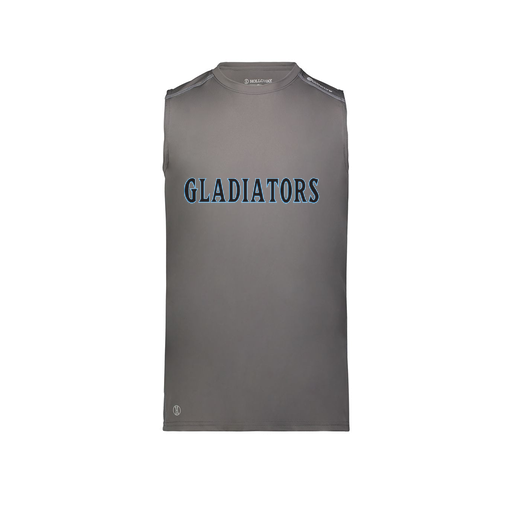 [222593.98D.S-LOGO2] Men's CoolDry TankTop (Adult S, Gray, Logo 2)