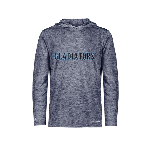 [FOLHCGNV-YS-LOGO2] Decker Youth Charge Hoodie (Youth S, Navy, Logo 2)