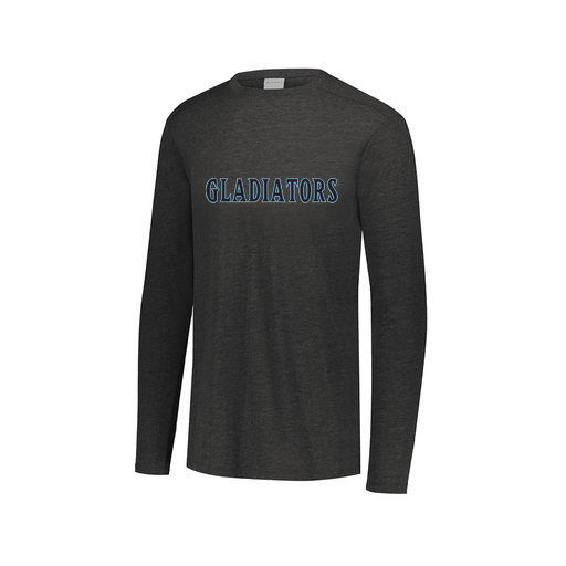 [FTLCUBBK-AXS-LOGO2] Decker Men's Tri-Blend T-Shirt - Long Sleeve (Adult XS, Black, Logo 2)
