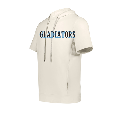 [222505.907.S-LOGO2] Men's Venturs Soft Knit Short Sleeve Hoodie (Adult S, White, Logo 2)